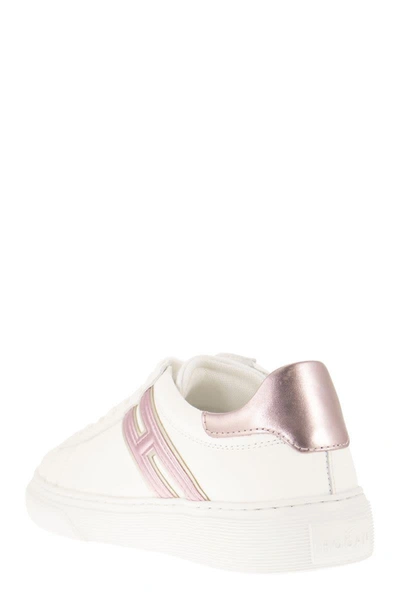 Shop Hogan Sneakers H365 In White/pink