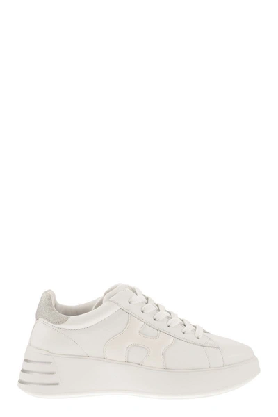 Shop Hogan Sneakers Rebel In White/silver