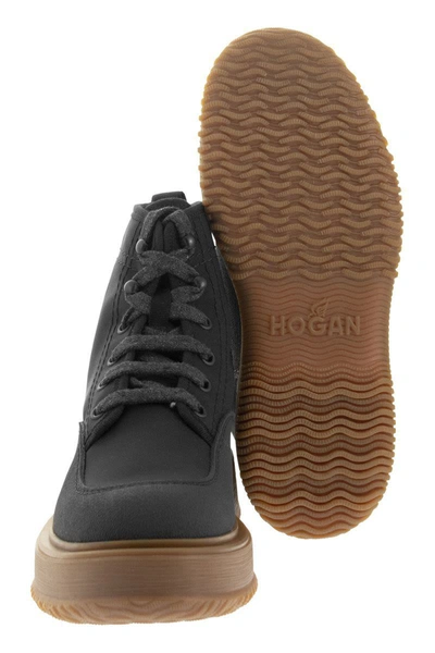 Shop Hogan Untraditional - Laced Boot In Black