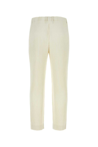 Shop Issey Miyake Homme Plisse'  Pants In White
