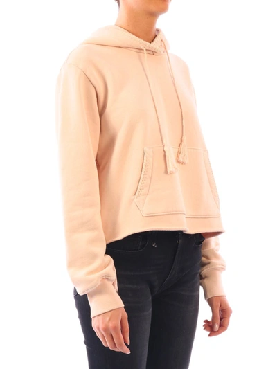 Shop Amiri Hoodie Fringes Pink