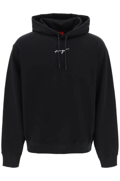 Shop Hugo 'dalegre' Hoodie In Black