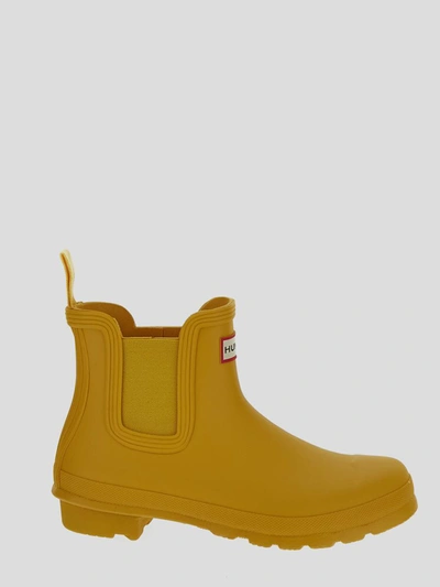 Shop Hunter Ankle Boots In Yellow