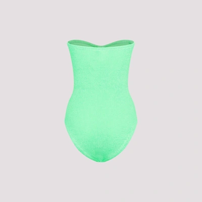 Shop Hunza G Brooke Swimsuit Swimwear In Green