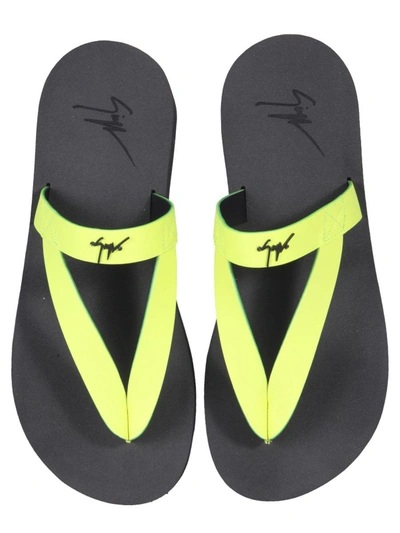 Shop Giuseppe Zanotti Hydra Slide Sandals In Yellow