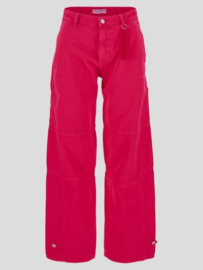 Shop Icon Denim Cargo Jeans In Pink