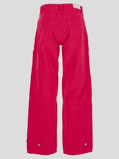 Shop Icon Denim Cargo Jeans In Pink