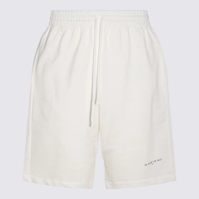 Shop Ih Nom Uh Nit White Cotton Bermuda Shorts In Beige