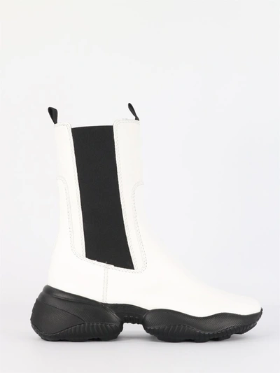 Shop Hogan Interaction Chelsea Boots In White