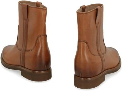Shop Isabel Marant Susee Leather Ankle Boots In Brown