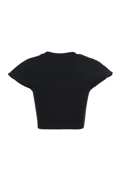 Shop Isabel Marant Zineae Cotton Crew-neck T-shirt In Black