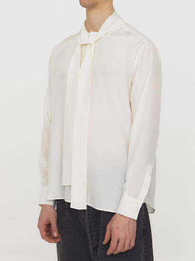 Shop Valentino Ivory Silk Shirt