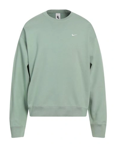 Shop Nike Man Sweatshirt Sage Green Size Xs Cotton, Polyester