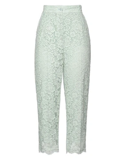 Shop Dolce & Gabbana Woman Pants Light Green Size 8 Cotton, Viscose, Polyamide