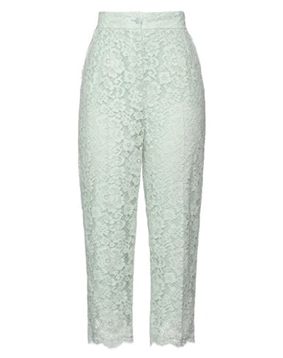 Dolce & Gabbana Woman Pants Light Green Size 8 Cotton, Viscose, Polyamide In Green