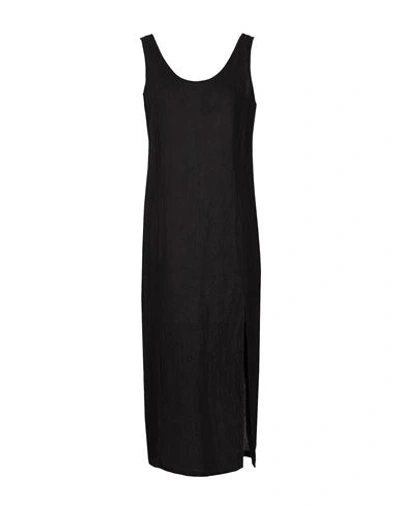 Shop 8 By Yoox Linen Maxi Dress Woman Midi Dress Black Size 10 Linen