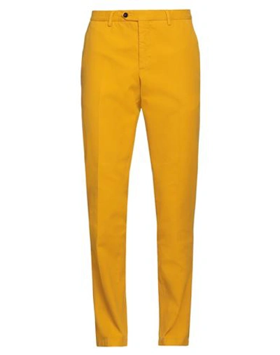 Shop Drumohr Man Pants Yellow Size 40 Cotton