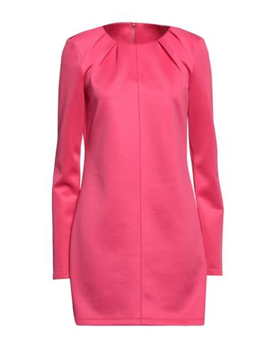 PATRIZIA PEPE PATRIZIA PEPE WOMAN MINI DRESS MAGENTA SIZE 8 POLYESTER, ELASTANE 