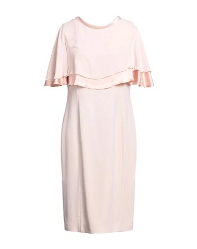 Botondi Milano Botondi Couture Woman Midi Dress Blush Size 8 Silk, Acetate, Polyester, Elastane In Pink
