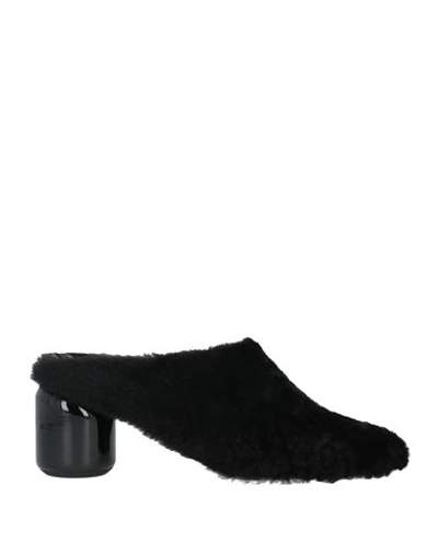 Shop Jil Sander Woman Mules & Clogs Black Size 7 Shearling