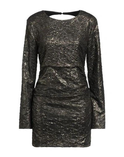 Vanessa Scott Woman Mini Dress Black Size M/l Polyester, Elastane In Black