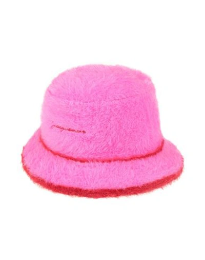 Shop Jacquemus Woman Hat Fuchsia Size 6 ⅞ Polyamide, Elastane In Pink