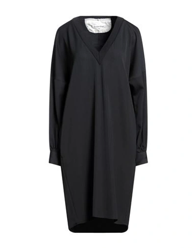 Shop Le Sarte Pettegole Woman Midi Dress Black Size 10 Polyester, Virgin Wool, Elastane