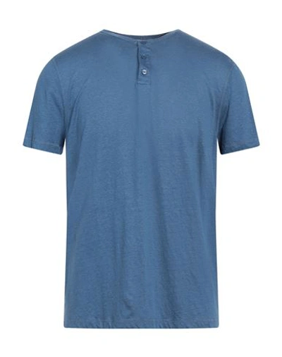 Shop Majestic Filatures Man T-shirt Pastel Blue Size S Linen, Elastane