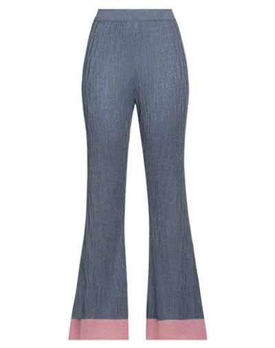 M Missoni Woman Pants Slate Blue Size 8 Viscose, Polyester, Polyamide In Blue