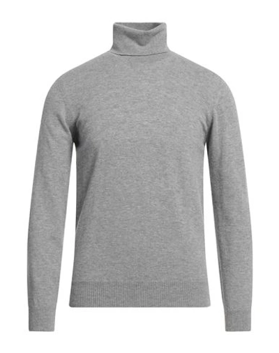 Alpha Studio Man Turtleneck Grey Size 46 Geelong Wool In Grey