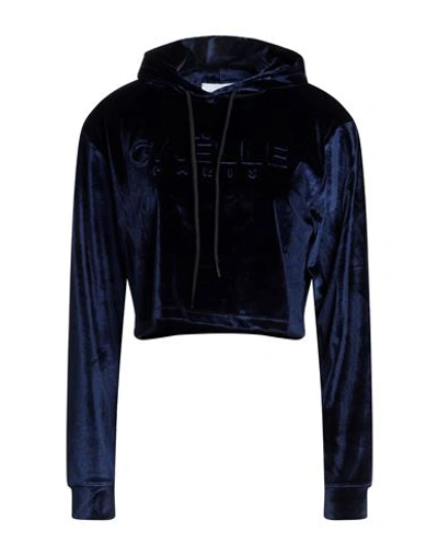 Shop Gaelle Paris Gaëlle Paris Woman Sweatshirt Midnight Blue Size 2 Polyester, Elastane