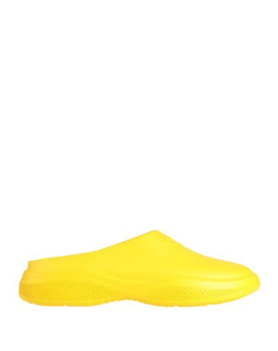 Shop Prada Man Mules & Clogs Yellow Size 10 Eva (ethylene - Vinyl - Acetate)