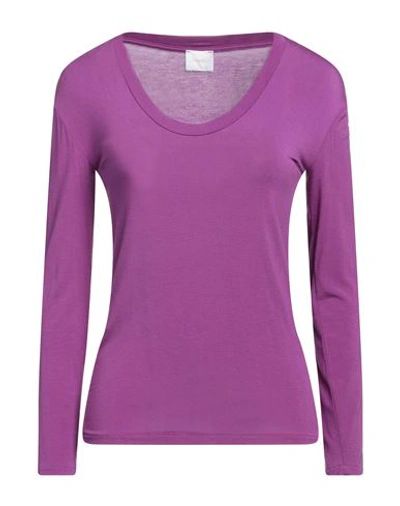 Shop Merci .., Woman T-shirt Purple Size S Viscose