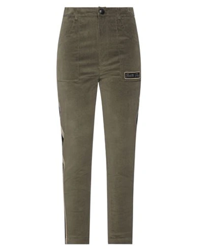 Gaelle Paris Gaëlle Paris Woman Pants Military Green Size 10 Cotton, Elastane, Viscose In Green