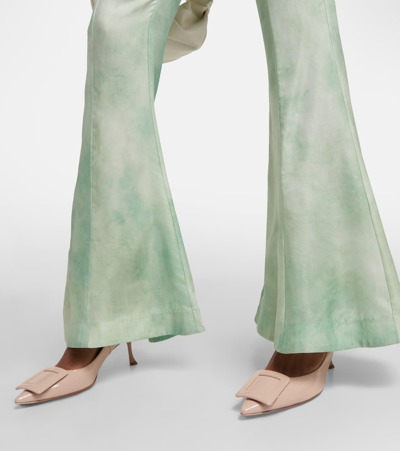 Roger Vivier Viv In The City 65 Pumps In Patent Leather In Beige