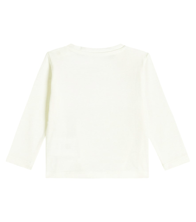 Shop Versace Baby Logo Cotton Jersey T-shirt In White