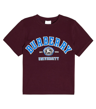 Shop Burberry Logo Cotton Jersey T-shirt In Brown