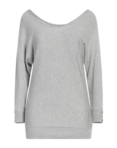 Guess Woman Sweater Light Grey Size S Viscose, Polyamide, Elastane In Grey