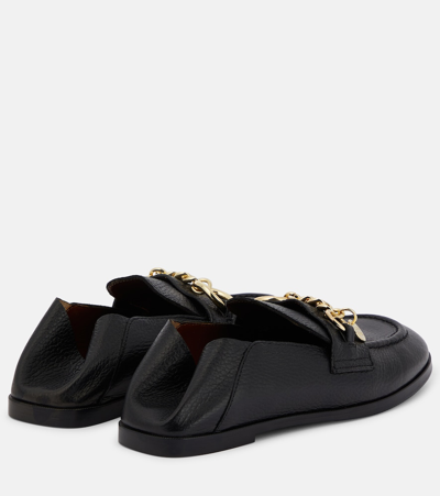 Shop See By Chloé Aryel Leather Loafers In Black
