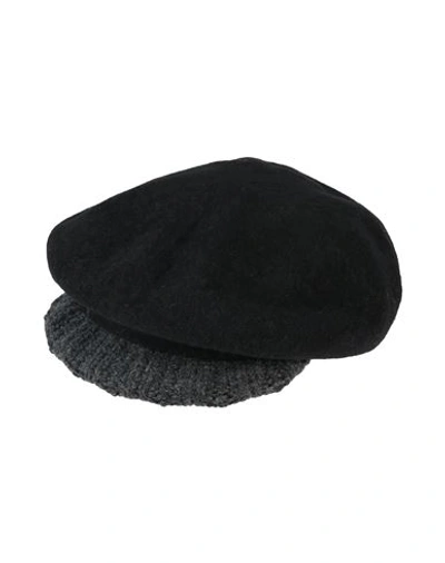 Shop Sacai Woman Hat Black Size Onesize Wool