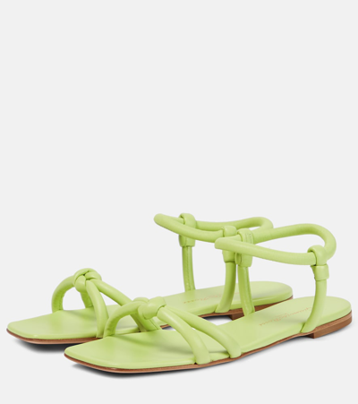 Gianvito Rossi Juno Leather Sandals In Green
