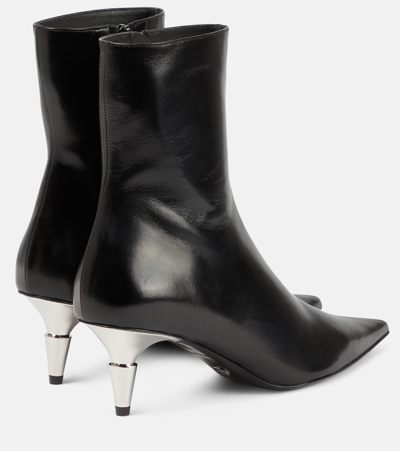 Shop Proenza Schouler Spike Leather Ankle Boots In Black