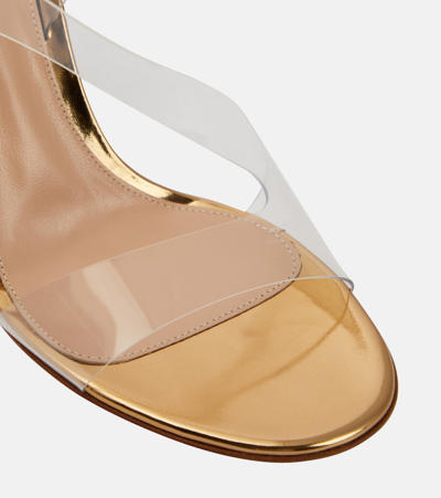 Shop Gianvito Rossi Metropolis Wedge Sandals In Gold