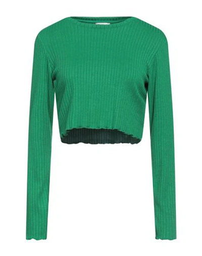 Berna Woman Sweater Green Size L Viscose, Polyamide, Polyester In Green