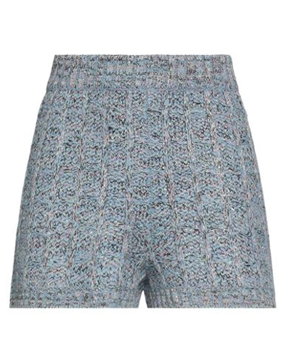 M Missoni Woman Shorts & Bermuda Shorts Light Blue Size 6 Polyester, Viscose, Wool, Acrylic In Blue