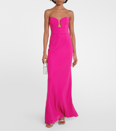 Shop Rebecca Vallance Last Embellished Maxi Dress In Pink
