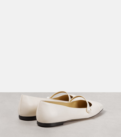 Jimmy Choo Elisa Ballet Flats In White