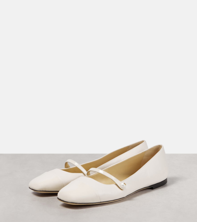 Jimmy Choo Elisa Ballet Flats In White