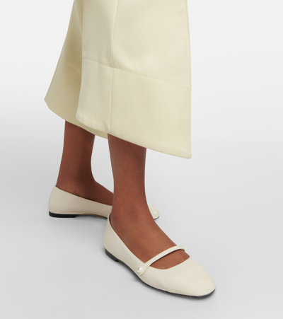 Jimmy Choo Elisa Ballet Flats In White