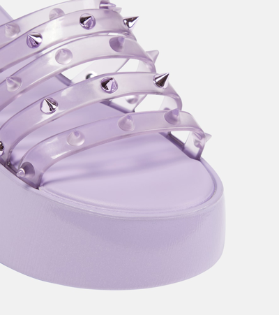 Shop Jean Paul Gaultier X Melissa Becky Punk Love Pvc Platform Slides In Purple